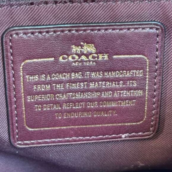 Coach Ace Satchel Bag - 37017- Oxblood - Picture 10 of 10